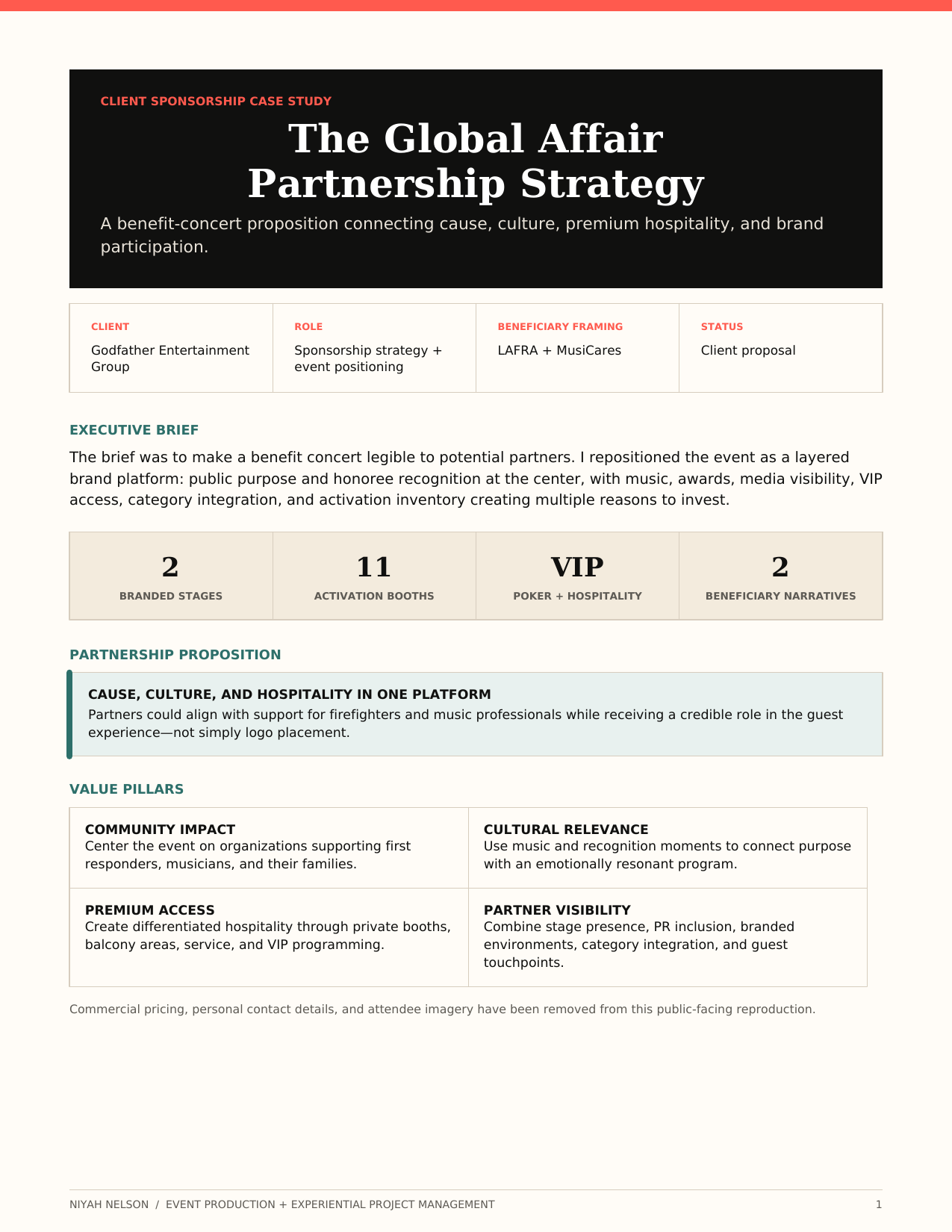 Preview of The Global Affair client sponsorship strategy